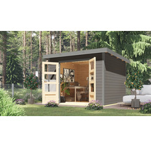 Gartenhaus Karibu Metalwood 6B Blech graualu 309 x 292,4 cm terragrau