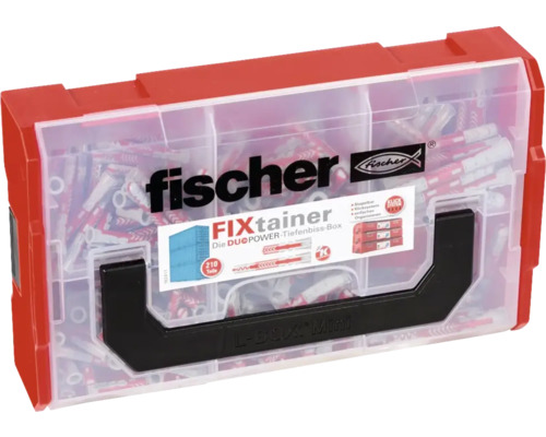 Fischer FixTainer mit 210 Dübeln der DUOPOWER-Tiefenbiss-Box in einem roten L-Boxx Mini