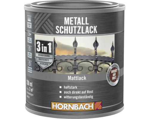 Boîte de peinture de protection des métaux 3 en 1, apprêt, protection antirouille et couche de finition de Hornbach