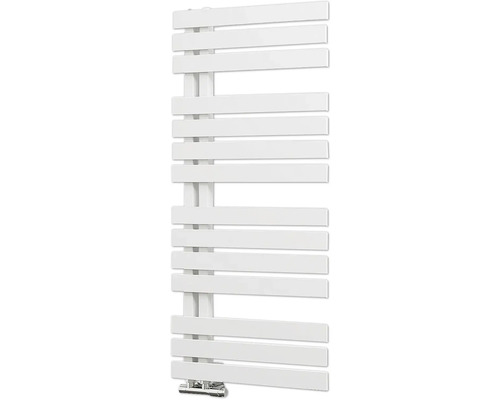 Radiateur sèche-serviettes blanc avec tubes chauffants horizontaux