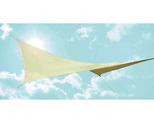 Voile d'ombrage carré PeddyShield DINAH 3,6 m, HDPE 135 g/m² perméable à l'eau et à l'air, blé rayé Voile d'ombrage carré PeddyShield DINAH 3,6 m, HDPE 135 g/m² perméable à l'eau et à l'air, blé rayé