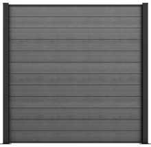 Élément de clôture en WPC avec planches horizontales et cadre