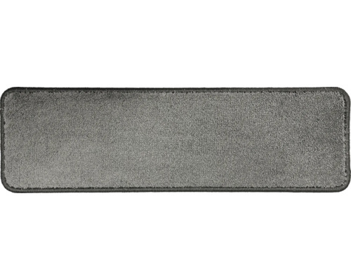 Tapis d'escalier Sweet rectangle gris 20x65 cm Tapis de couloir gris de forme rectangulaire en matière textile