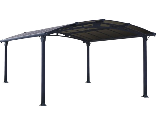 Abri de voiture autoportant avec structure en acier et toit