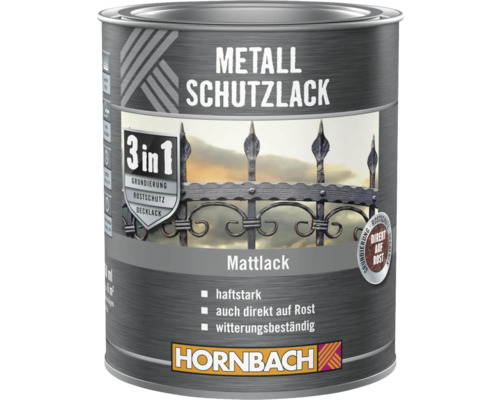 Dose Metallschutzlack, 3 in 1 Grundierung, Rostschutz und Decklack von Hornbach