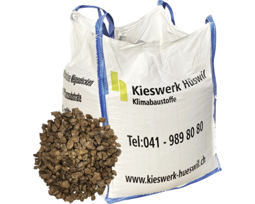 Granulé de pierre de lave 8-16 mm Big Bag 500 l Big Bag avec Kieswerk Hüswil Matériaux de construction climatiques