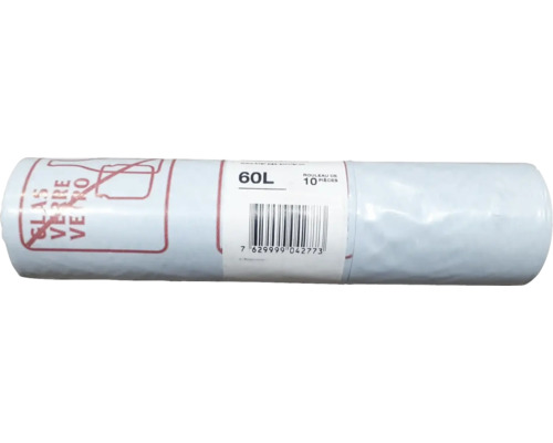 Rolle mit Glassammelsäcken, 60 Liter, 10 Stück