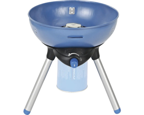 Réchaud de camping avec cartouche de gaz et trois pieds