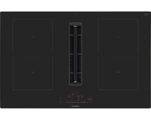 Plaque de cuisson à induction avec hotte aspirante intégrée Siemens ED811HQ26E lxp 80.2x52.2 cm