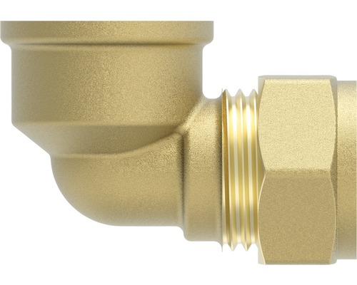 Messingwinkelstück mit Gewinde