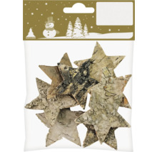 Dekorative Sterne aus Birkenrinde in Verpackung