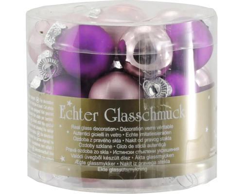 Verpackung mit Christbaumkugeln aus Glas