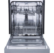 Lave-vaisselle ouvert avec paniers à vaisselle