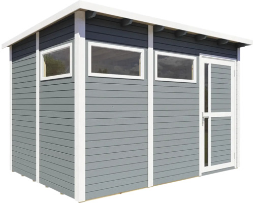 Abri de jardin avec fenêtres et porte