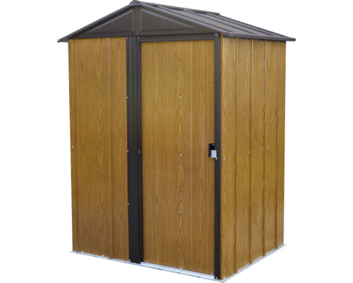 Armoire de jardin en bois et métal avec porte verrouillable