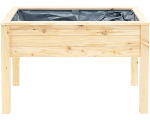 Jardinière sur pieds en bois avec film de plantation