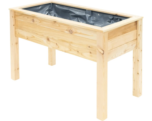 Jardinière surélevée en bois avec film de plantation