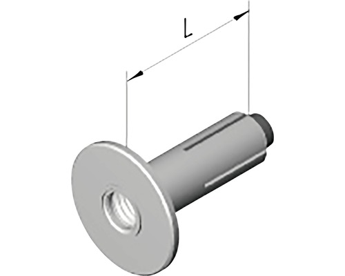 Stahldübel mit Abschlussrondelle Montafix MTZ M10x 25 promat