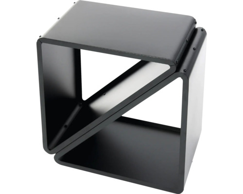 Table d''appoint noire en forme de cube