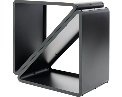 Étagère murale noire avec un compartiment