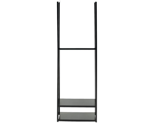 Porte-vêtements étroit avec deux étagères