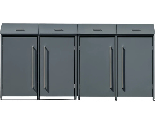 Mülltonnenbox für vier Mülltonnen