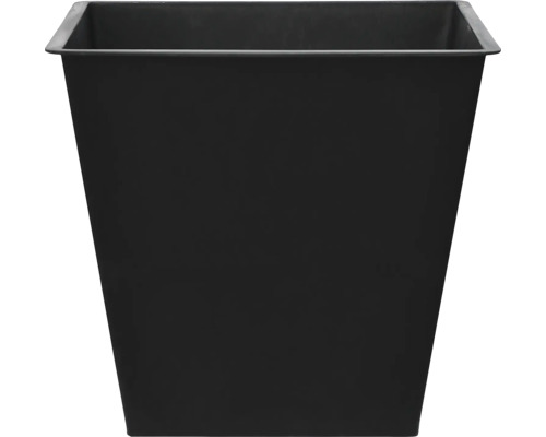 Schwarzer Pflanzkübel in quadratischer Form