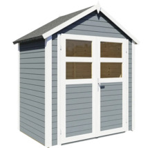 Abri de jardin avec fenêtres et double porte