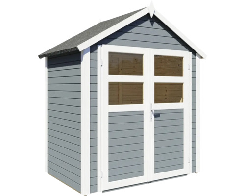 Abri de jardin avec fenêtres et double porte