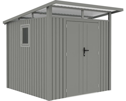 Abri de jardin métallique avec porte et fenêtre