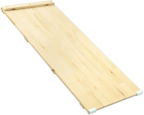 Sommier à lattes en bois pour une meilleure ventilation du matelas.