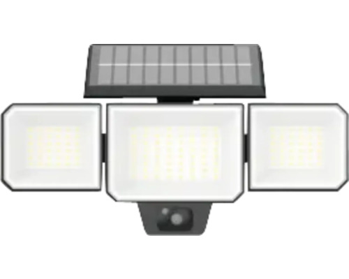 Solarstrahler mit Bewegungsmelder und drei Leuchten