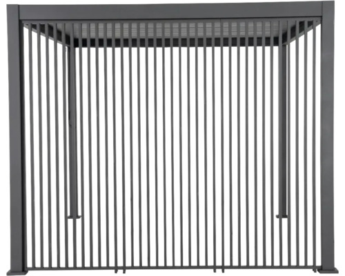 Pergola extérieure en métal gris