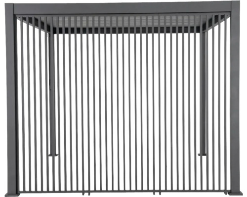 Pavillon de jardin métallique avec toit à lamelles pour l''extérieur