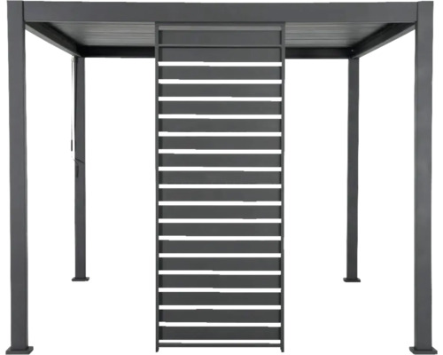 Pavillon de jardin en métal avec paroi à lamelles