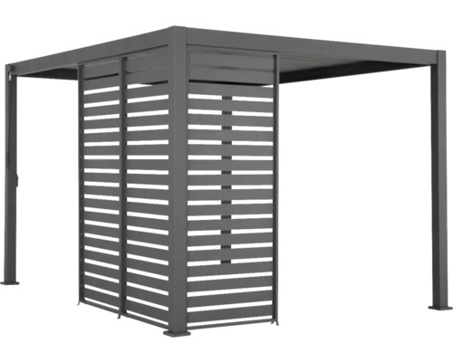 Pavillon moderne avec paroi à lamelles pour le jardin