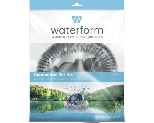 Waterform set de raccordement numéro 1 pour réservoirs d''eau de pluie, le set contient 6 pièces