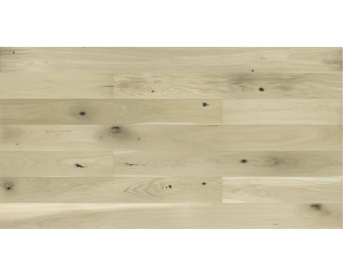 Holzbodenbelag aus hellem Holz mit Ästen