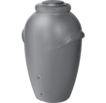 Récupérateur d''eau de pluie gris en forme de vase avec couvercle