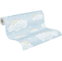 Tapetenrolle mit Wolken- und Regenbogenmuster