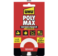 Uhu Poly Max Montageband, 1,5 Meter mal 19 Millimeter, doppelseitig