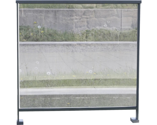 Vitre en verre de sécurité feuilleté transparente pour garde-corps Pertura Triton Paravent extérieur avec cadre