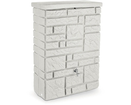 Récupérateur d''eau de pluie avec robinet, aspect pierre