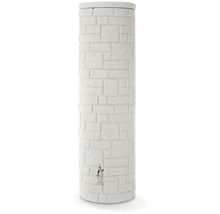 Regentonne mit Wasserhahn und Maueroptik