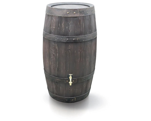 Récupérateur d''eau de pluie aspect bois avec robinet
