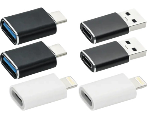 Mehrere USB-Adapter mit unterschiedlichen Anschlüssen