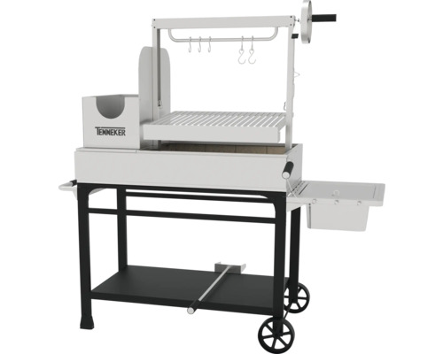 Barbecue à charbon de bois Tenneker avec surfaces de rangement et roues