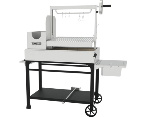 Chariot de barbecue au charbon de bois Tenneker avec grille, étagère et roues