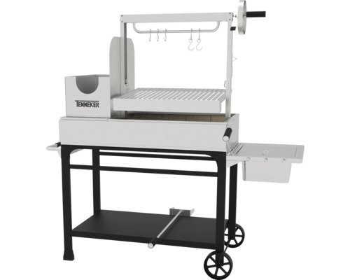 Chariot de barbecue au charbon de bois Tenneker avec grille et surfaces de rangement