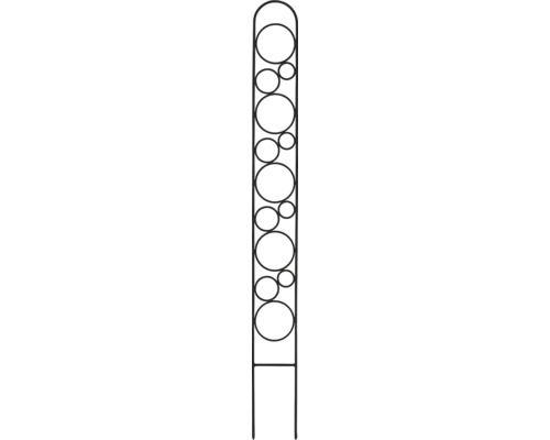 Dekoratives Rankgitter mit kreisförmigem Design zur Pflanzenunterstützung im Garten.